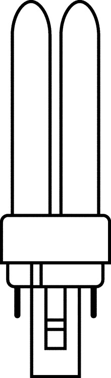 Компактная люминесцентная лампа неинтегрированная OSRAM DULUX D 13Вт с штырьковым одиночным цоколем