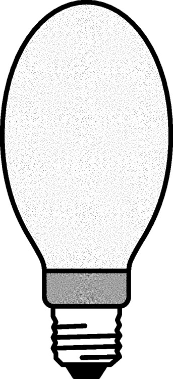 Лампа металлогалоген. (ДРИ) Эллипс E27 100Вт 3000К опал. кварц. горелка OSRAM