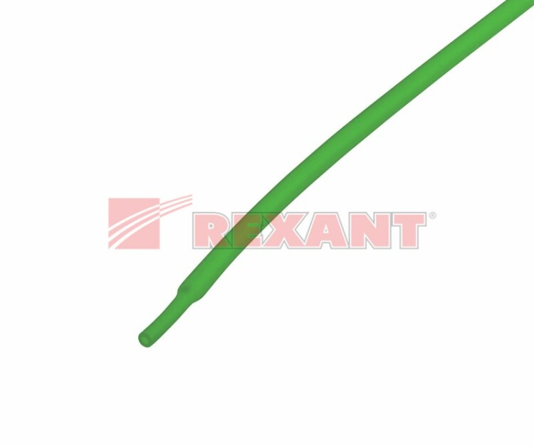 Трубка термоусаживаемая  2/1 мм зеленая  REXANT
