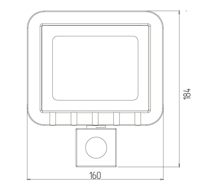 Прожектор с датч. движ. (LED) 50Вт 4000лм 6500К IP65 черн. ЭРА