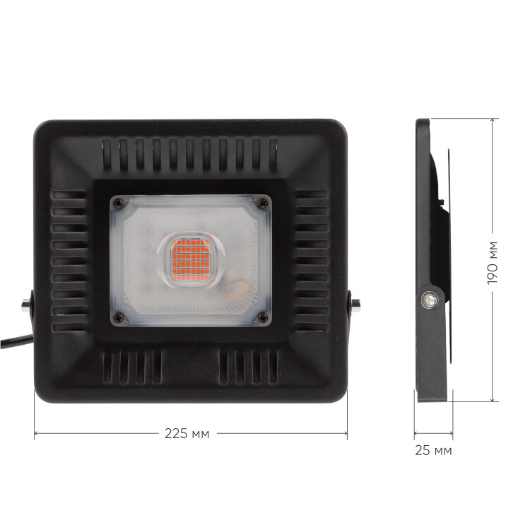 Прожектор Fito (LED) 50Вт 75 мкмоль/с 440:660нм 1370К цветение плоды IP65 ЭРА