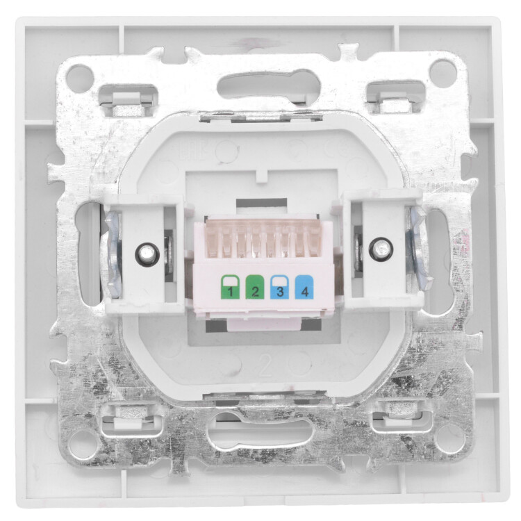 Розетка RJ-45 1-местная СП белая  Basic Минск