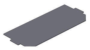 Заглушка для монтажной коробки GB3 208x76 мм (ПВХ,черный)