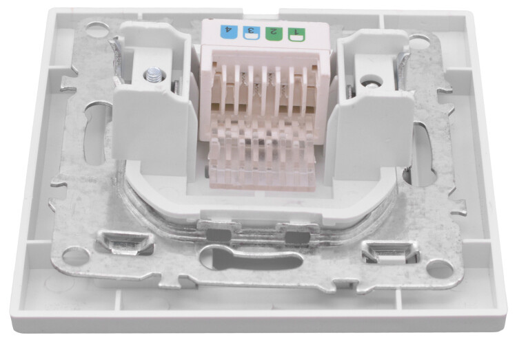 Розетка RJ-45 1-местная СП белая  Basic Минск