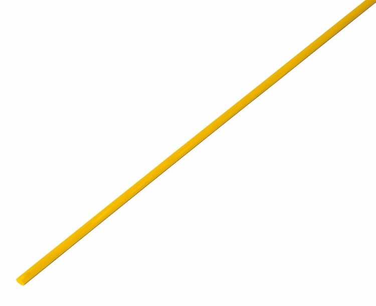 Трубка термоусаживаемая  1/0,5 мм желтая  REXANT