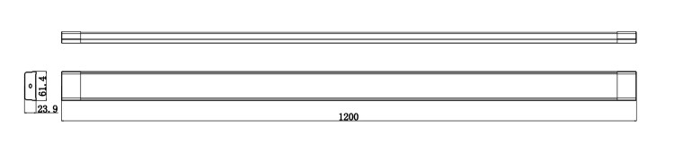 Светильник ДПО (LЕD) 36Вт 3300лм 6500К 1200х60х23 призма IP20 230В ЭРА