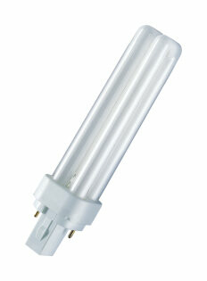 Компактная люминесцентная лампа неинтегрированная OSRAM DULUX D 13Вт с штырьковым одиночным цоколем