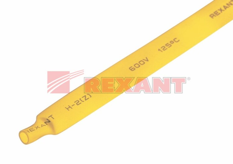 Трубка термоусаживаемая  8/4 мм желтая  REXANT