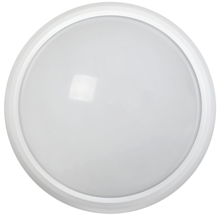 Светильник (LED) 12Вт с датч движ IP54 220В 960лм холод-бел круг. антивандал.пласт. бел IEK