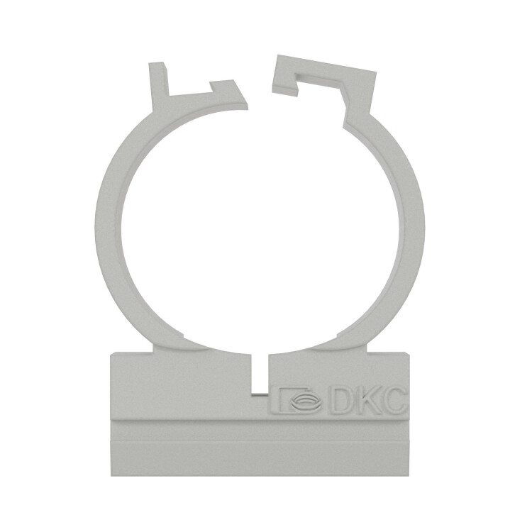 Держатель для труб d16мм двухкомпонентный серый (уп.5шт) ДКС