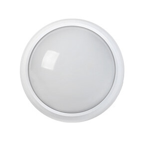 Светильник (LED) 12Вт с датч движ IP54 220В 960лм холод-бел круг. антивандал.пласт. бел IEK