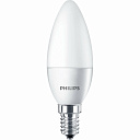 Лампа светодиод. (LED) Свеча Е14  6.5Вт 620лм 4000К 230В матов. Philips