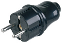 Вилка 2P+E прямая  16А черная ИЭК-Вилки на кабель - купить по низкой цене в интернет-магазине, характеристики, отзывы | АВС-электро