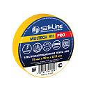 Изолента ПВХ 15мм х 20м желтая Safeline-