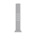 Колонна алюминиевая 0,71 м, цвет темно-серебристый металлик
 ДКС-Розеточные блоки, энергетические стойки, люки в пол - купить по низкой цене в интернет-магазине, характеристики, отзывы | АВС-электро