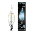 Лампа светодиод. (LED) Свеча на ветру Е14 филамент.  9Вт 710лм 4100К 230В прозр. Gauss-Лампы филаментные - купить по низкой цене в интернет-магазине, характеристики, отзывы | АВС-электро