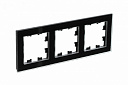 Рамка 3-мест. гориз./вертик., стекло черный AtlasDesign Nature