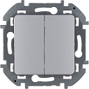 Выключатель 2-кл. алюминий INSPIRIA-Выключатели, переключатели - купить по низкой цене в интернет-магазине, характеристики, отзывы | АВС-электро